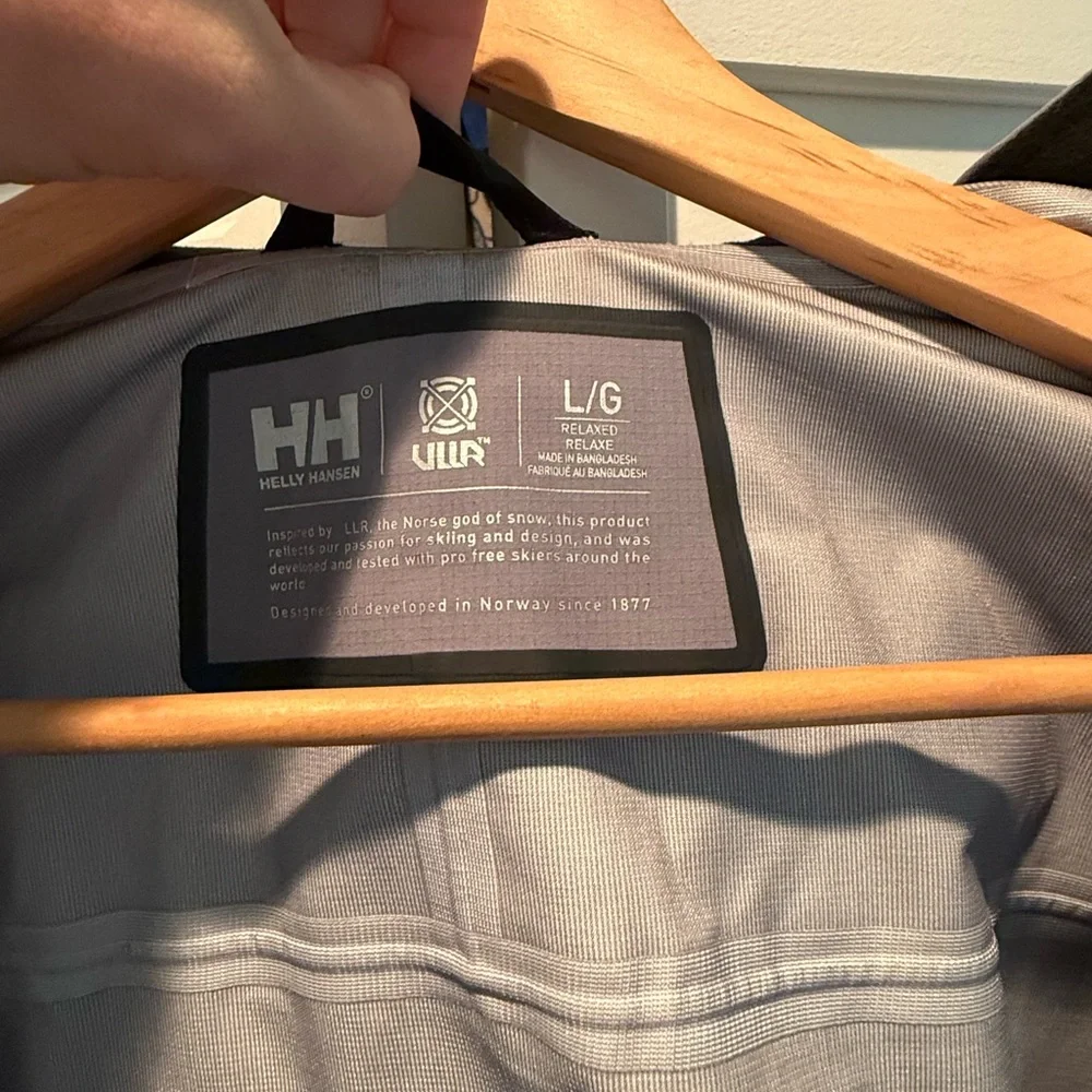 Helly Hansen Gray Ski Jacket with Orange Logo and Trim - Picture 4 of 4